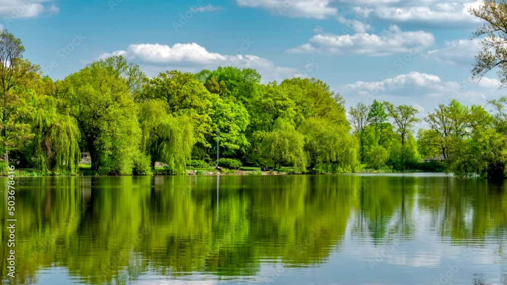 Landscaped pond. Landscaped pond.