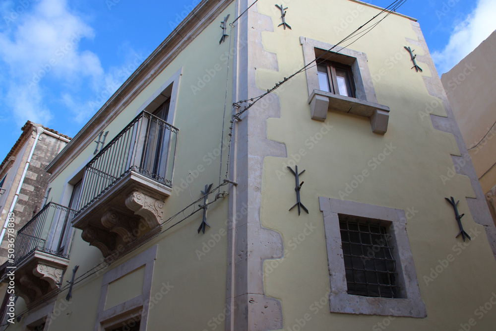 house or flat building in noto in sicily (italy)