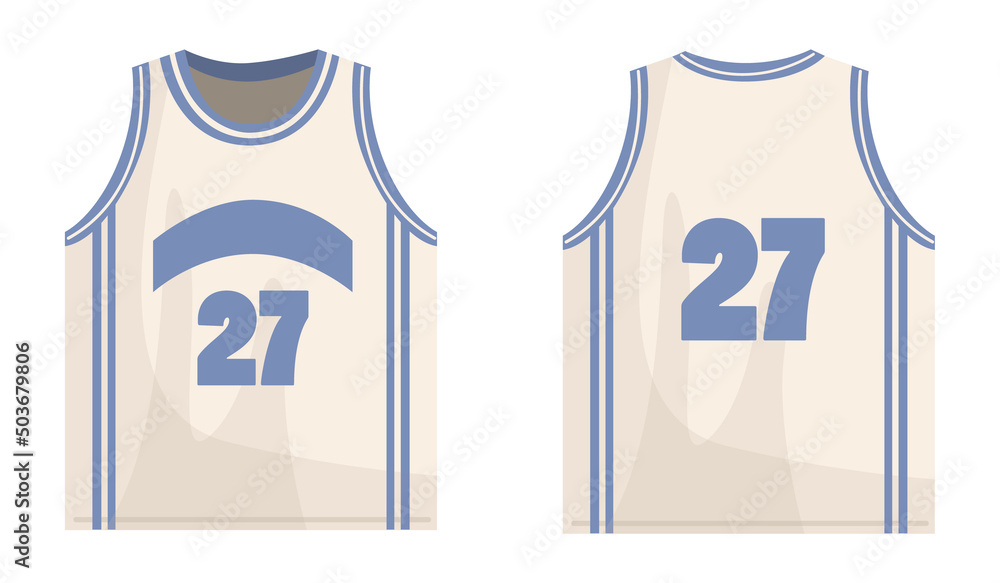 Basketball jersey clothing. Apparel for sport activity. Unisex clothes  Stock Vector | Adobe Stock