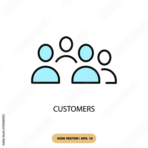 customers icons  symbol vector elements for infographic web