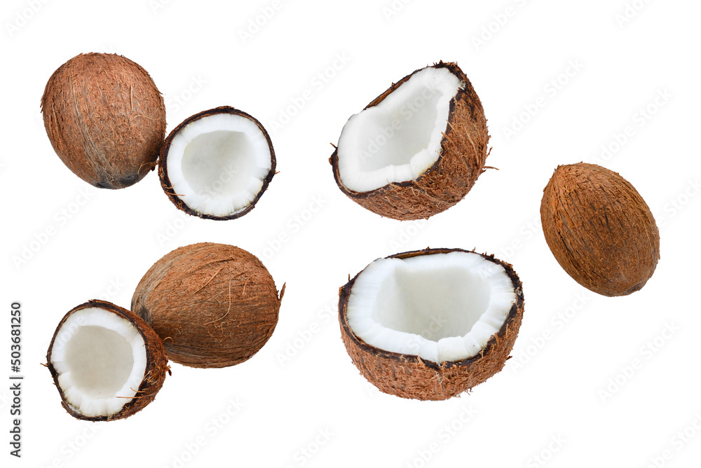 Coconut isolated on white background.