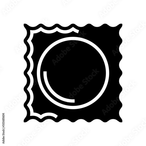 ravioli pasta glyph icon vector. ravioli pasta sign. isolated contour symbol black illustration