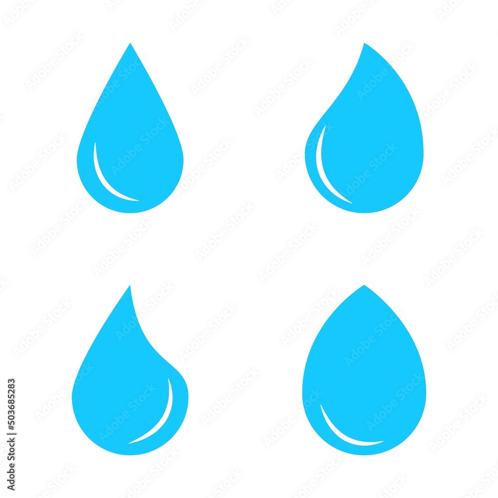 Water drop vector icon set Water drop vector icon set