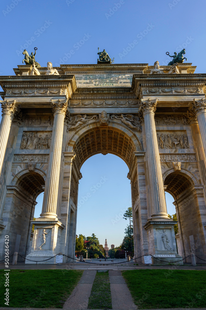 Fototapeta premium Milan, Italy: Arco della Pace