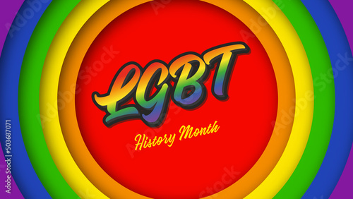 LGBT History Pride Month. Rainbow concept. Vector illustration
