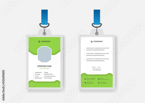 Modern Corporate Business ID card Design Template