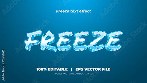 Editable text freeze style effect
