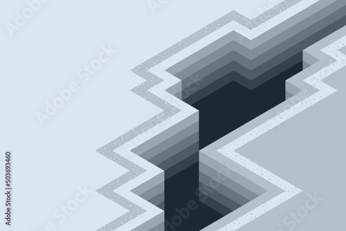 Creative grey isometric maze background with a noise overlay texture