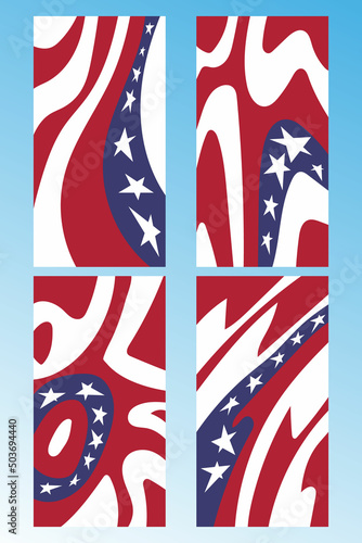 Fototapeta Naklejka Na Ścianę i Meble -  Abstract image from the colors of the American flag.
