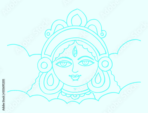 Goddess Durga also known as Shakti or Devi - the protective mother of the universe in Hinduism
