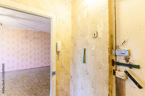 Russia, Moscow- May 21, 2020: interior apartment corridor, hallway, doors