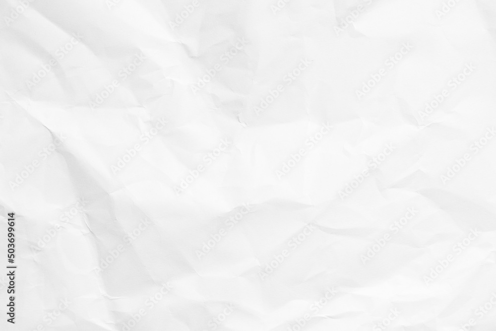 Grunge wrinkled white color blank paper textured background - obrazy, fototapety, plakaty 