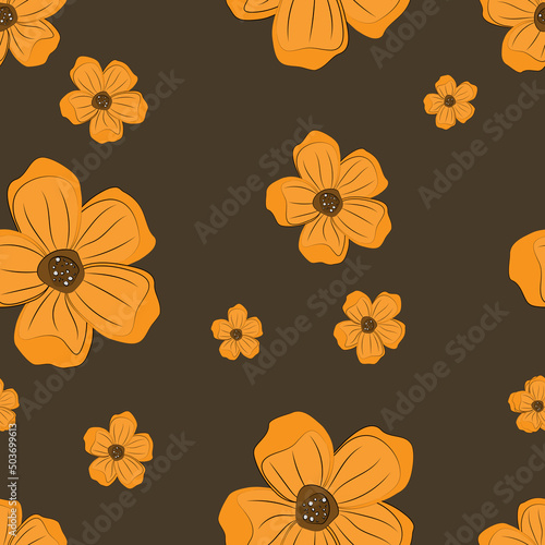Seamless repeating floral b...