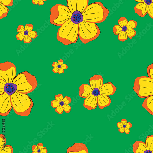 Seamless repeating floral b...