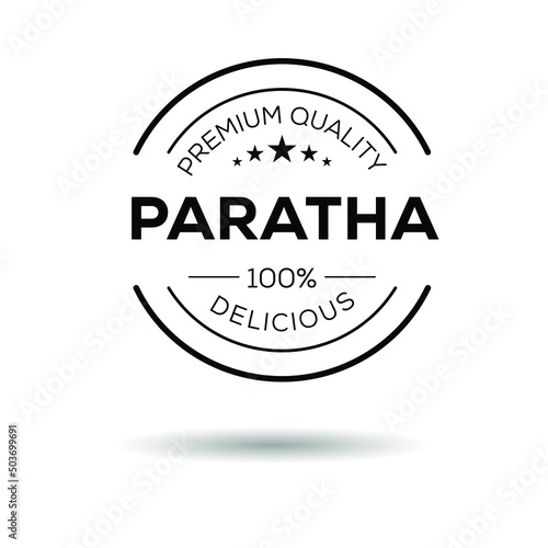 Creative (Paratha) logo, Paratha sticker, vector illustration.