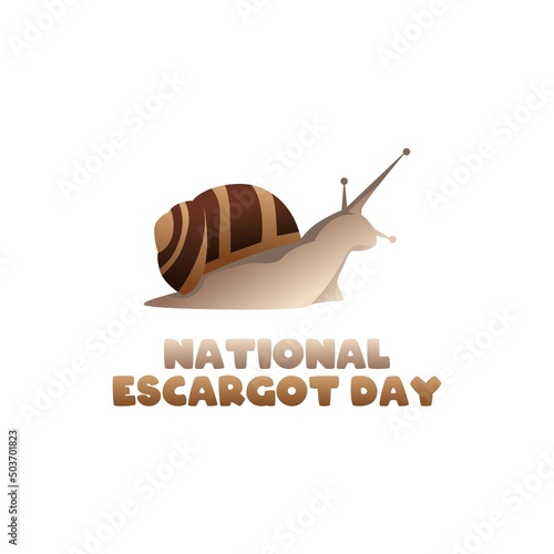 vector graphic of national escargot day good for national escargot day celebration. flat design. flyer design.flat illustration.