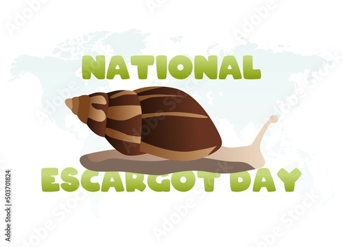 vector graphic of national escargot day good for national escargot day celebration. flat design. flyer design.flat illustration.
