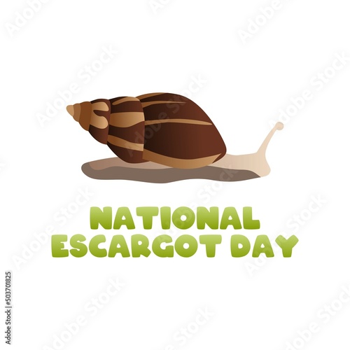 vector graphic of national escargot day good for national escargot day celebration. flat design. flyer design.flat illustration.