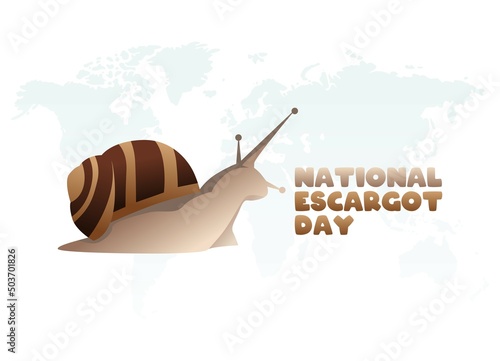 vector graphic of national escargot day good for national escargot day celebration. flat design. flyer design.flat illustration.