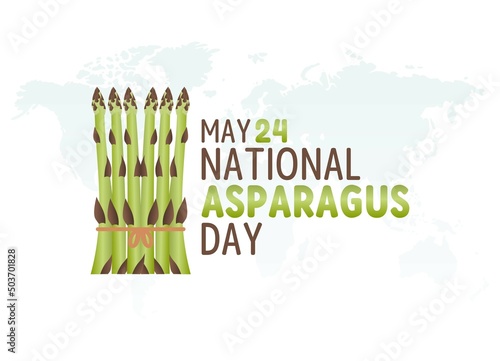 vector graphic of national asparagus day good for national asparagus day celebration. flat design. flyer design.flat illustration.