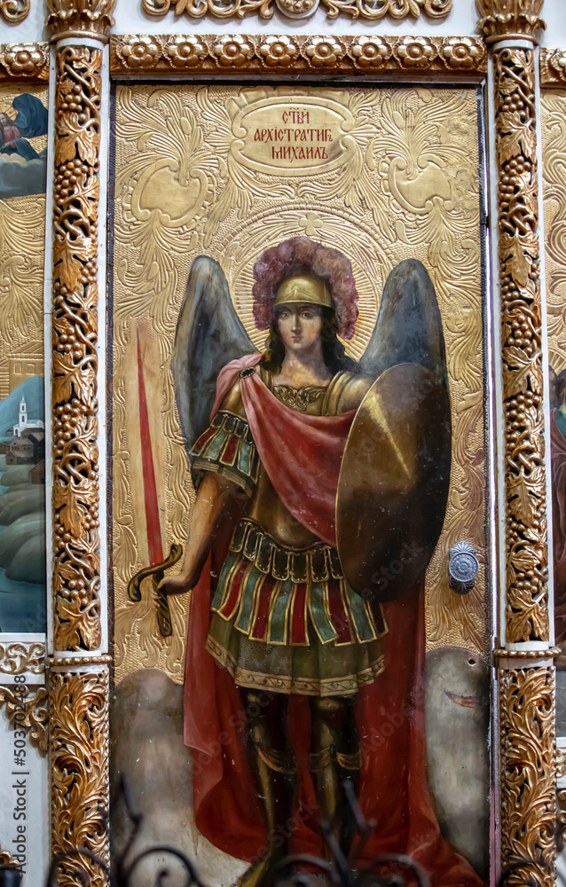 Obraz premium Altar icon. Archangel Michael