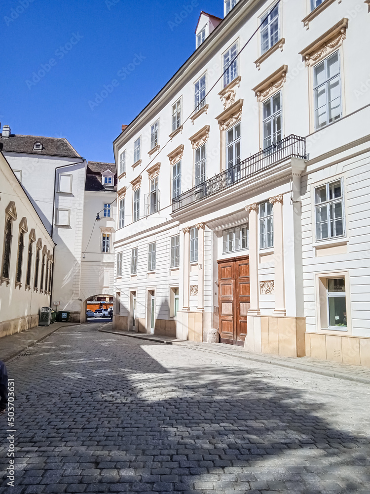 Old streets of Vienna in spring 2022
