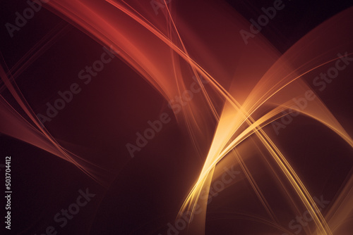 Trendy abstract gold gradient wave background. Stylish light effect wallpaper. Technology and futuristic 3d illustration