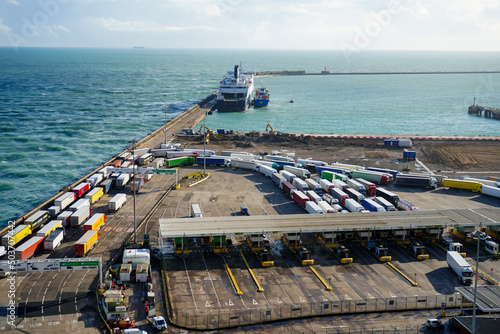 View over a port in Dover      photo