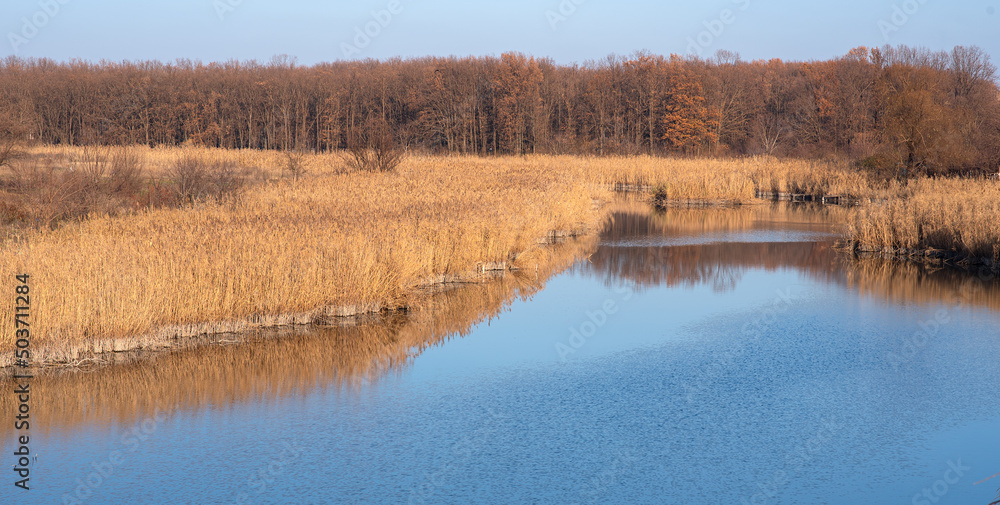 Autumn landscape on the river. Colourful trees reflecting in calm water surface. Landscape photography. Autumn landscape on the river. Colourful trees reflecting in calm water surface. Landscape photography.