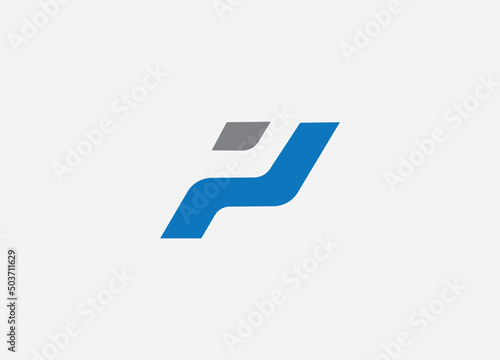 PI creative letter logo vector