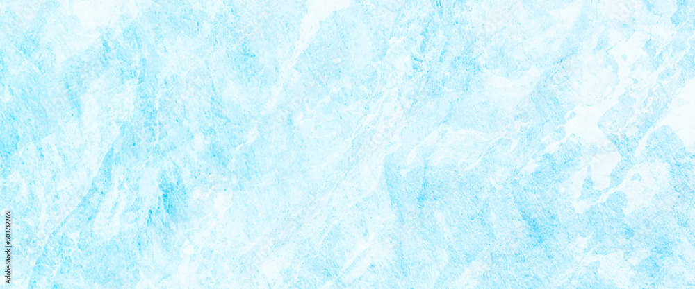 White and blue color frozen ice surface design abstract background. blue and white watercolor paint splash or blotch background with fringe bleed wash and bloom design.	 - obrazy, fototapety, plakaty 