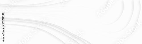 Modern White wavy vector background. White paper cut background with 3D style and gradient white color. Abstract white papercut with wavy layers, opographic canyon map light relief texture.	