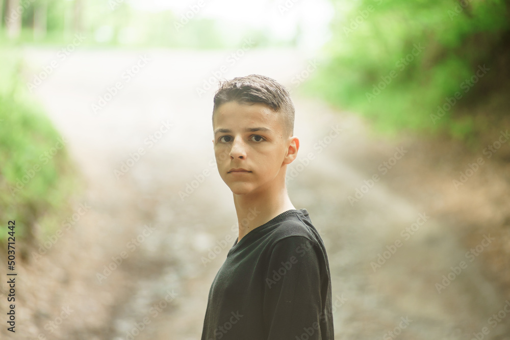 portrait of a handsome boy in natural light portrait of a handsome boy in natural light