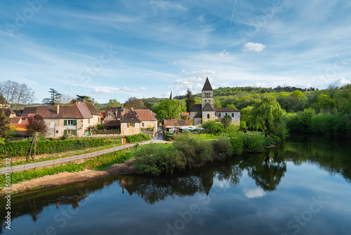 A french village Saint-Leon-sur-Vezere located in southwest France. High quality photo photo