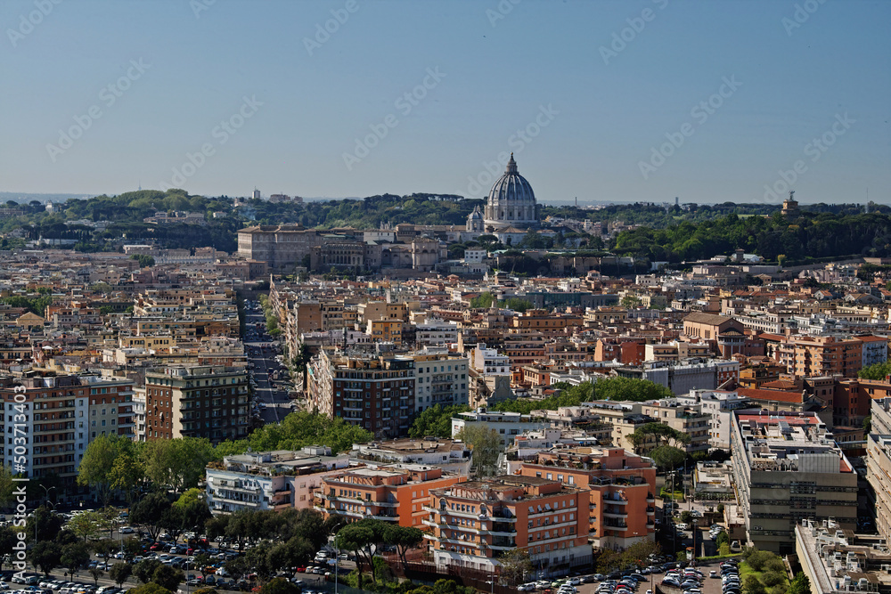 Obraz premium Rome, St. Peter's basilica and Vatican city