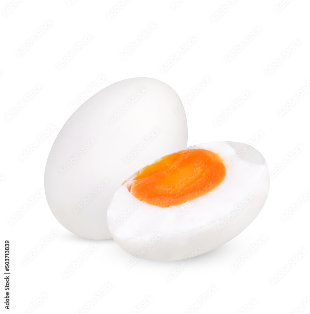 Salted egg isolated on white background Salted egg isolated on white background
