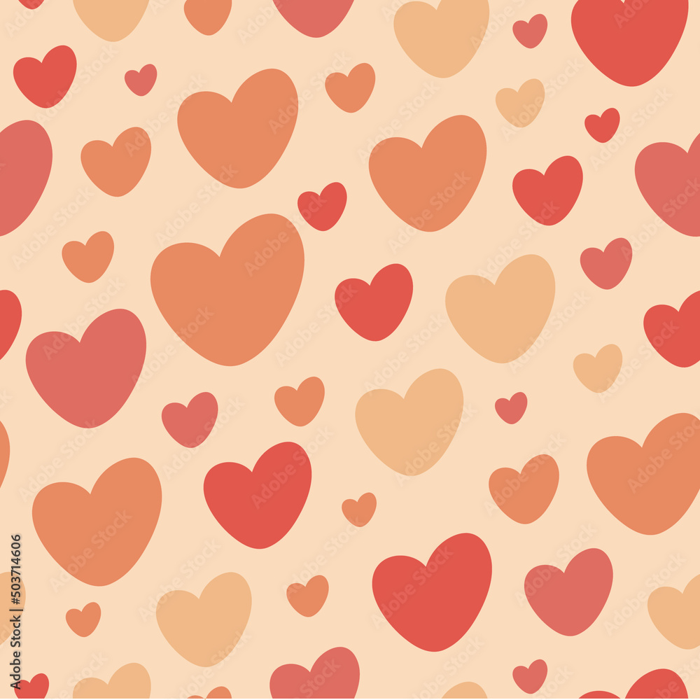 Pretty and cute repeatable seamless pattern for happy mothers day, saint valentaines day, family celebrations