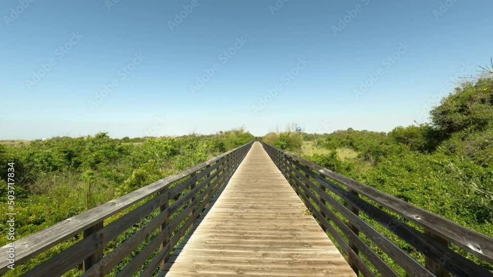 Manmade nature trails in Gulf Shores State Park Alabama USA Manmade nature trails in Gulf Shores State Park Alabama USA