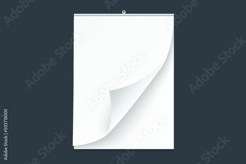 Vertical calendar simple design template