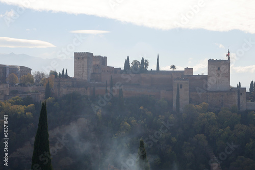 Alhambra castle in Granada, Andalucia, Spain