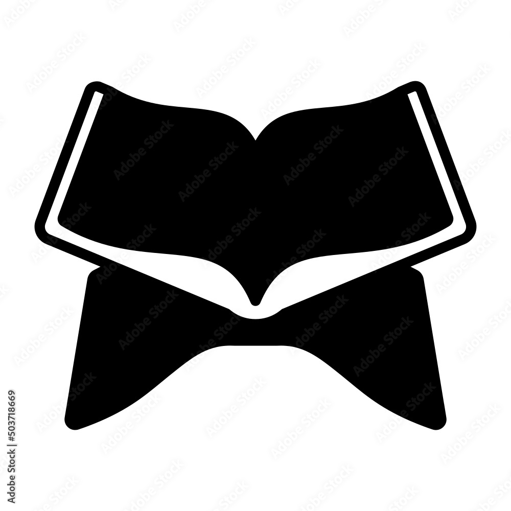 Fototapeta premium Kuran with Rail Vector Icon Design, Eid al-Adha or Eid-ul-Kabir Symbol, Hajj Sign, Muslims religious Festival Stock illustration, Quran Religious Islamic Book Concept, 