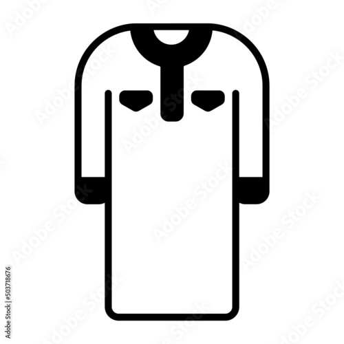 thobe or tobe Vector Icon Design, Eid al-Adha or Eid-ul-Kabir Symbol, Hajj Sign, Muslims religious Festival Stock illustration, Kameez with 2 Pocket Concept