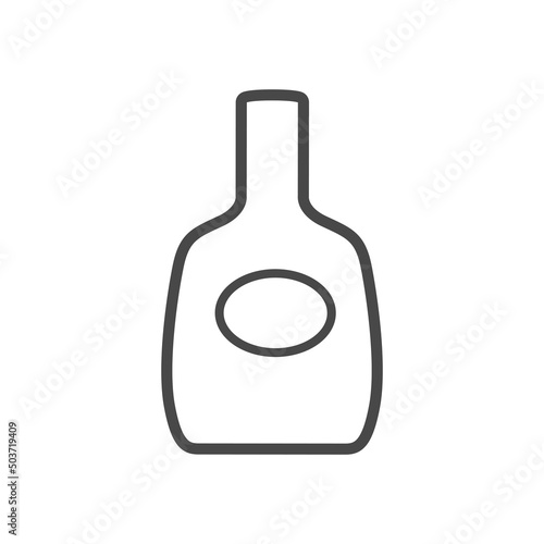 Vector linear icon with cognac