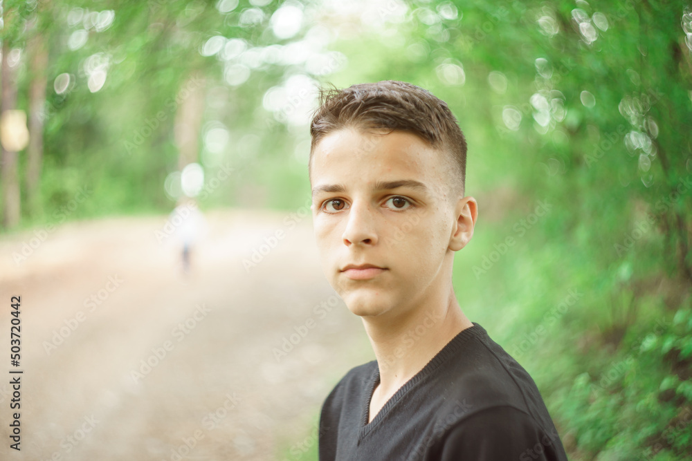 portrait of a handsome boy in natural light portrait of a handsome boy in natural light
