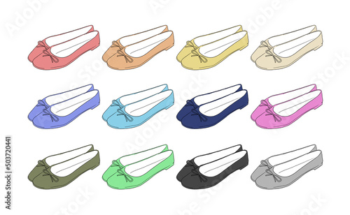 パンプスのイラストセット