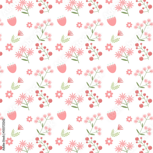 Wallpaper Mural Romantic floral patterns Torontodigital.ca