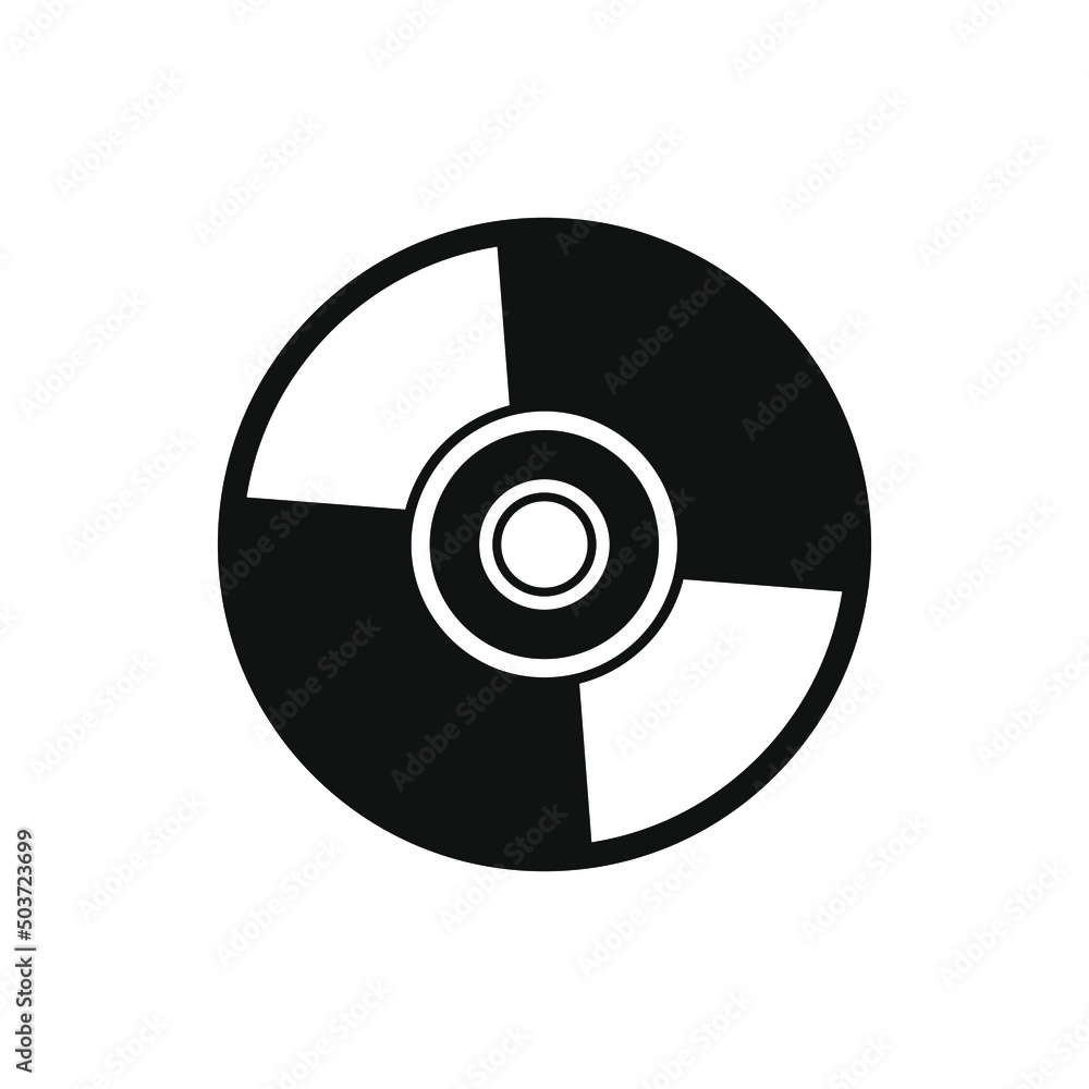 Laser disk, compact disc, CD, DVD icon flat style isolated on white background. Vector illustration Laser disk, compact disc, CD, DVD icon flat style isolated on white background. Vector illustration