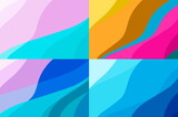 Abstract background With curves and vivid colors 