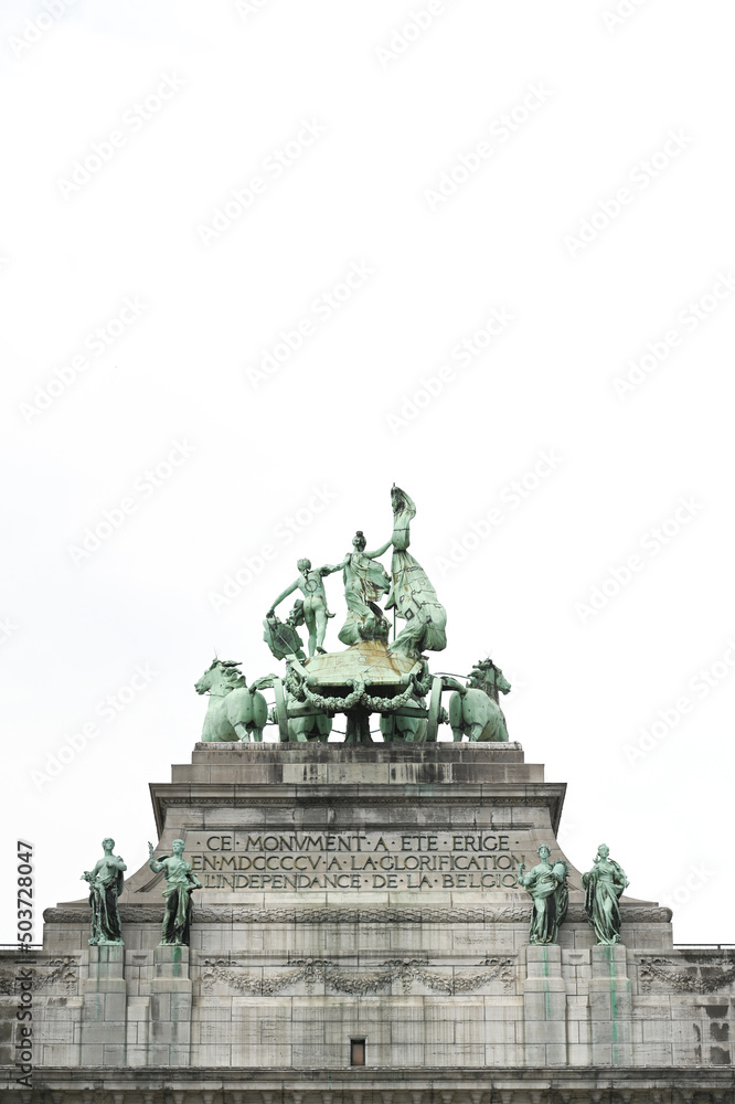 Belgique Bruxelles sommet cinquantenaire statue independance
