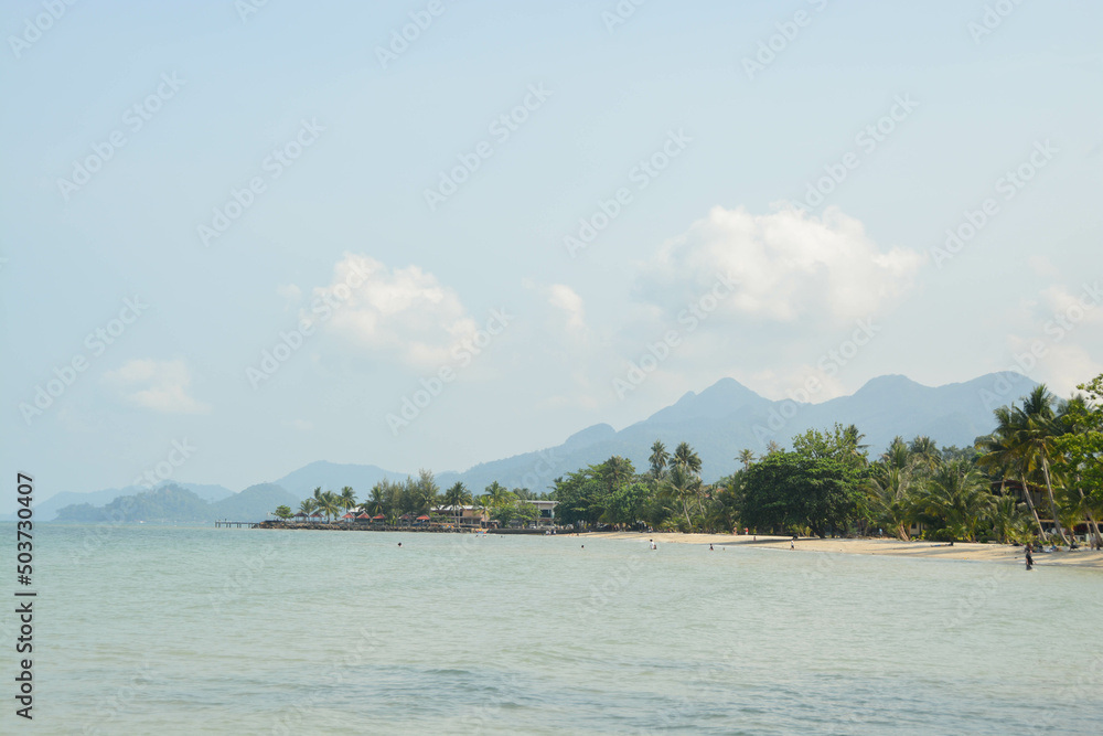 Obraz premium View of sea and island.